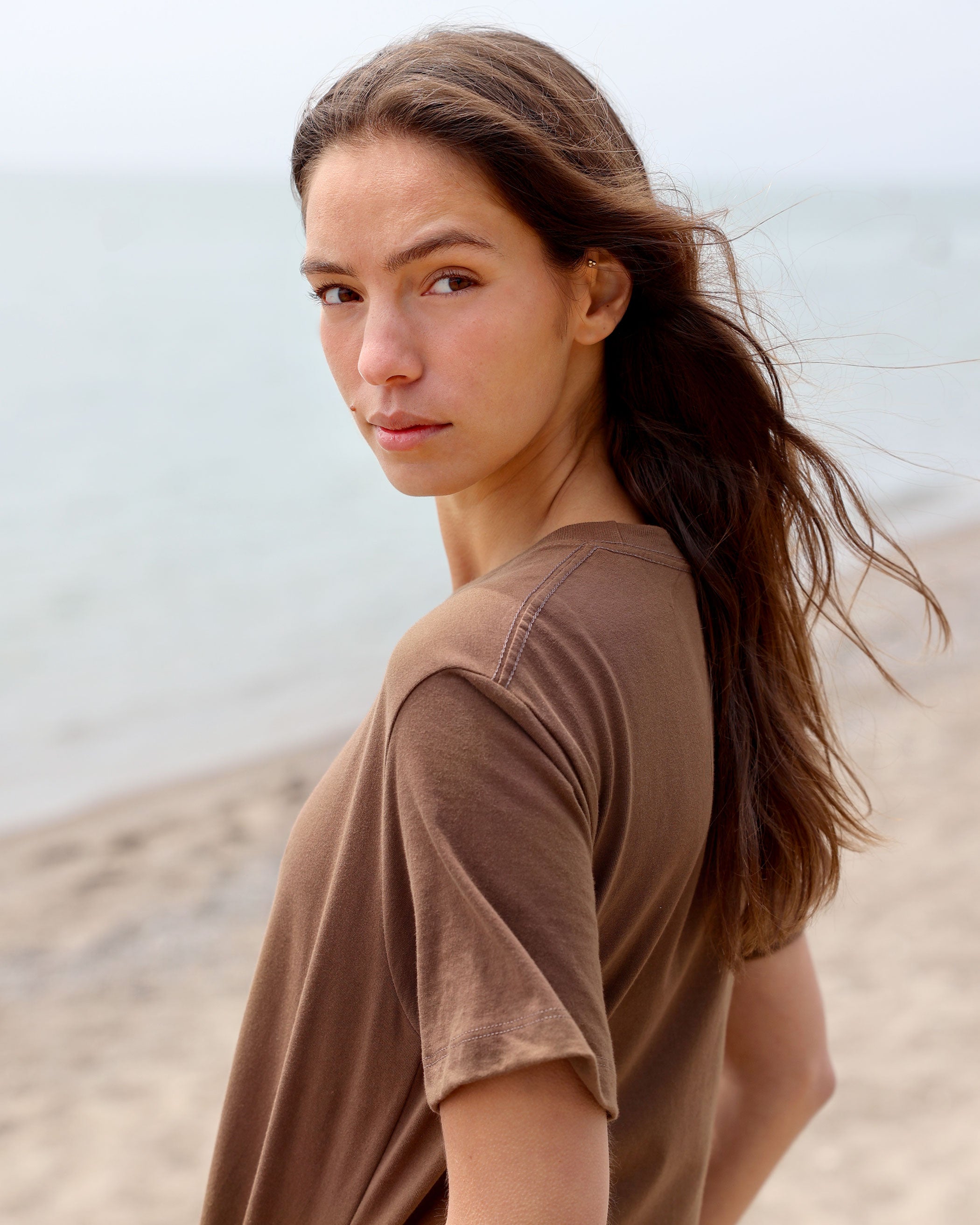 Made in Canada Pocket T-Shirt Dress Cocoa - Province of Canada