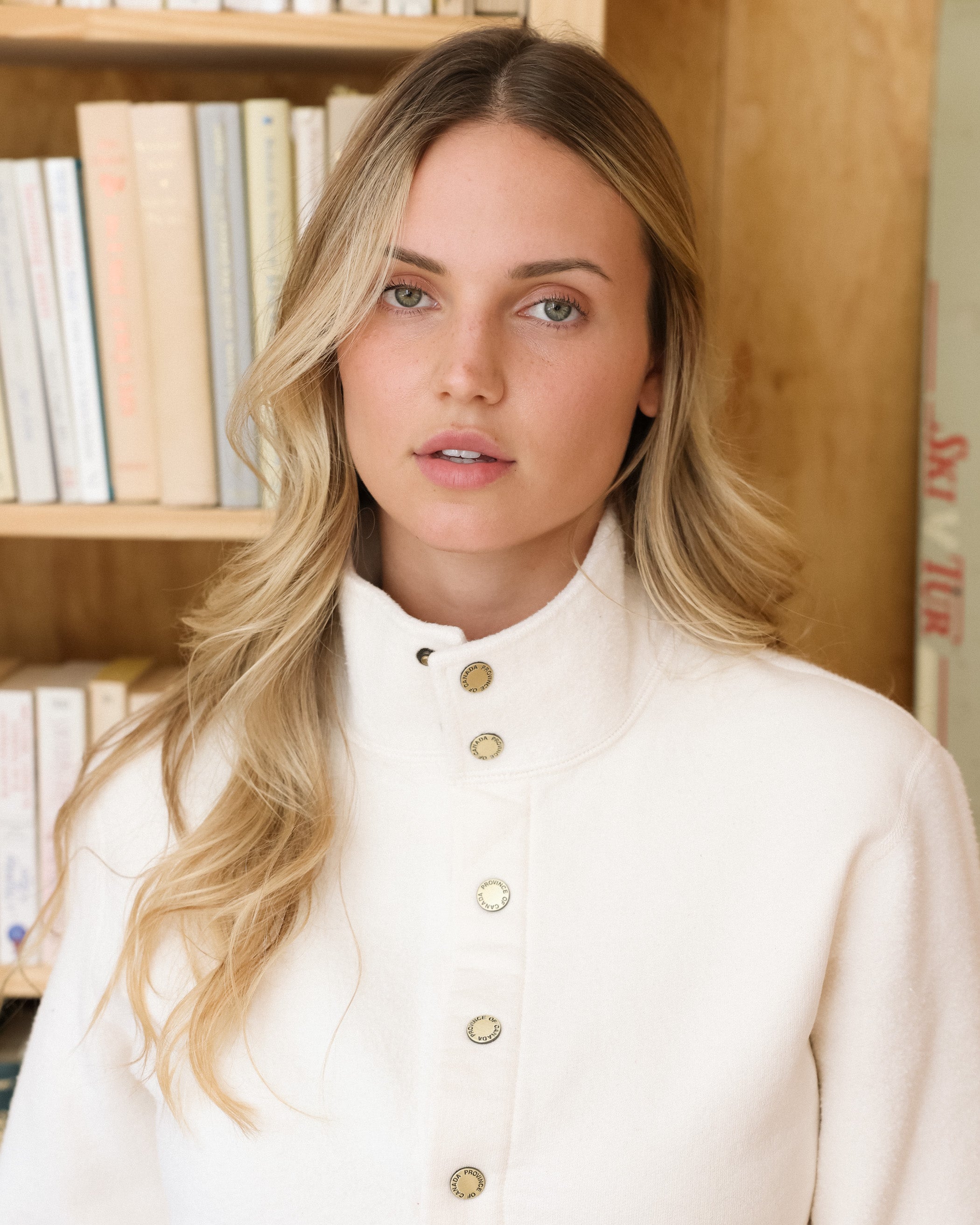 Made in Canada Reverse Fleece Pullover Cream - Unisex - Province of Canada 