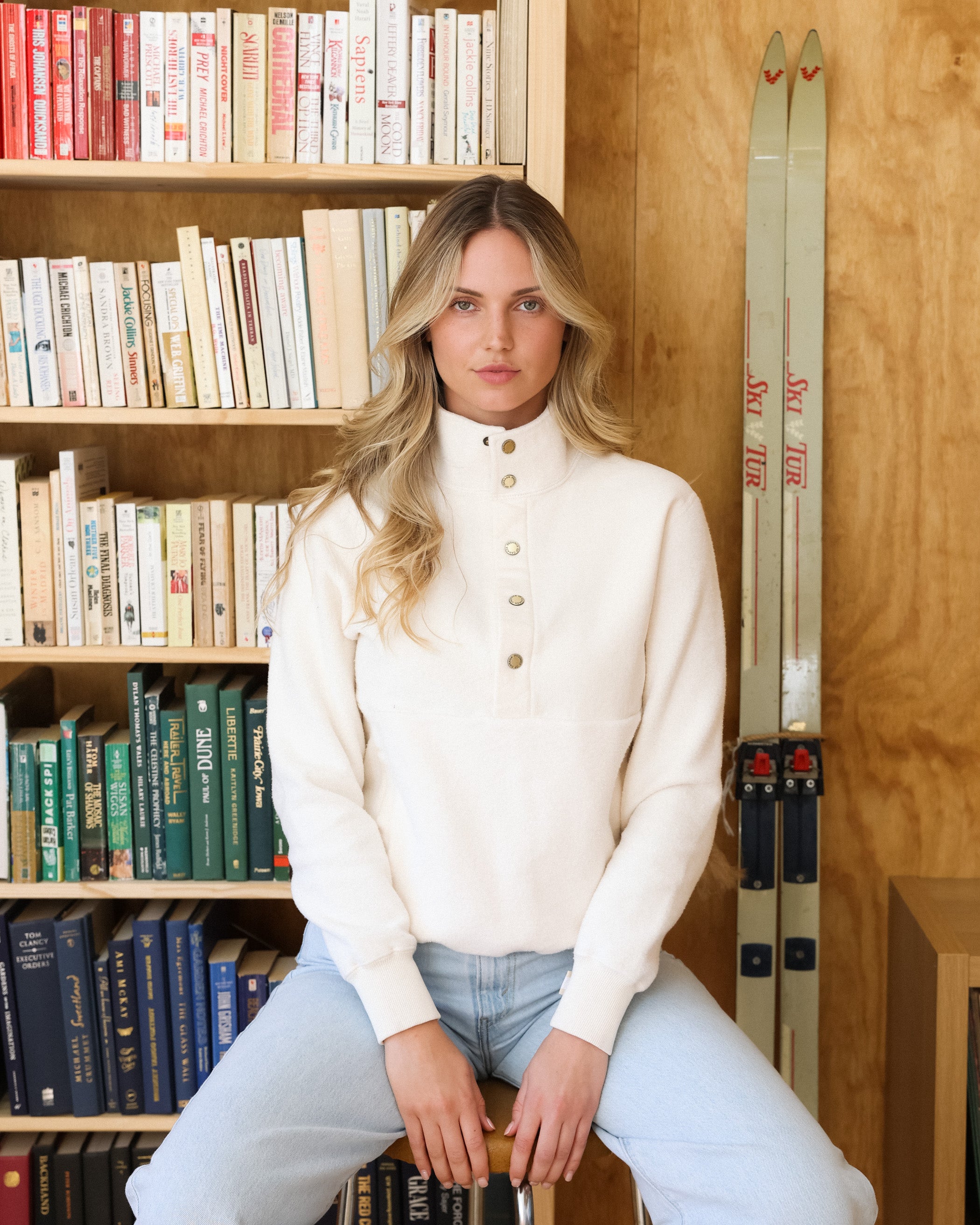 Made in Canada Reverse Fleece Pullover Cream - Unisex - Province of Canada 