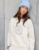 Made in Canada Embroidered Crest Fleece Sweatshirt Cream Unisex - Province of Canada