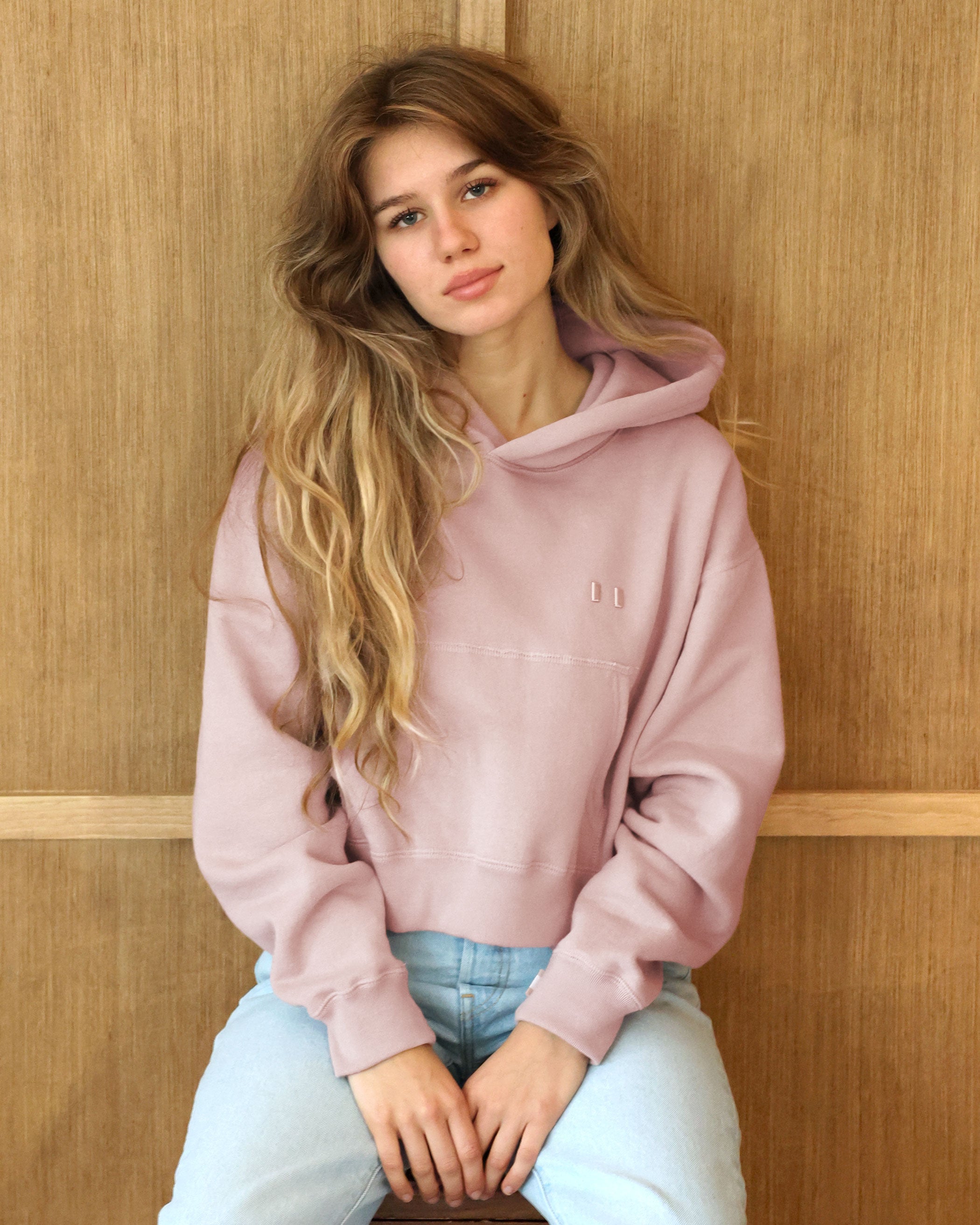 Made in Canada Flag Fleece Crop Hoodie Dusk - Province of Canada
