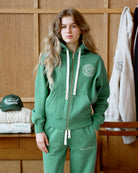 Made in Canada Country Club Fleece Zip Hoodie Green - Unisex - Province of Canada