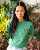 Made in Canada Organic Cotton Heart Tee Green - Unisex - Province of Canada