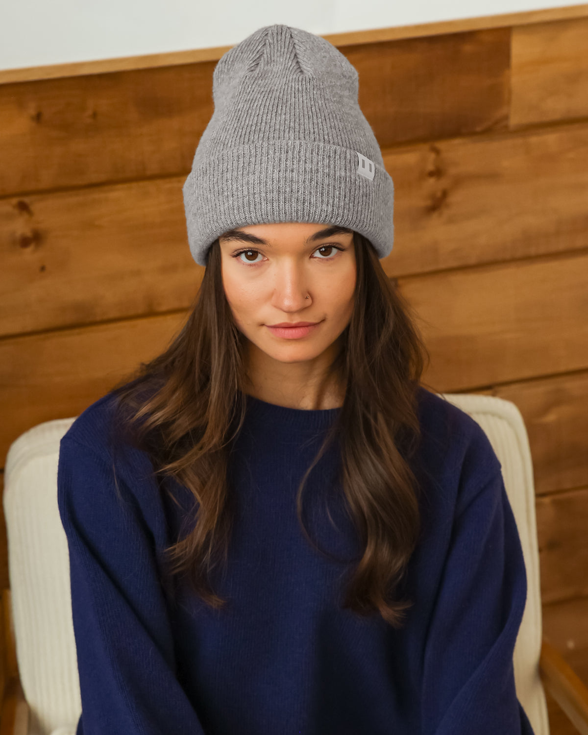 Made in Canada - Cashmere Wool Rib Toque Light Grey - Province of Canada 