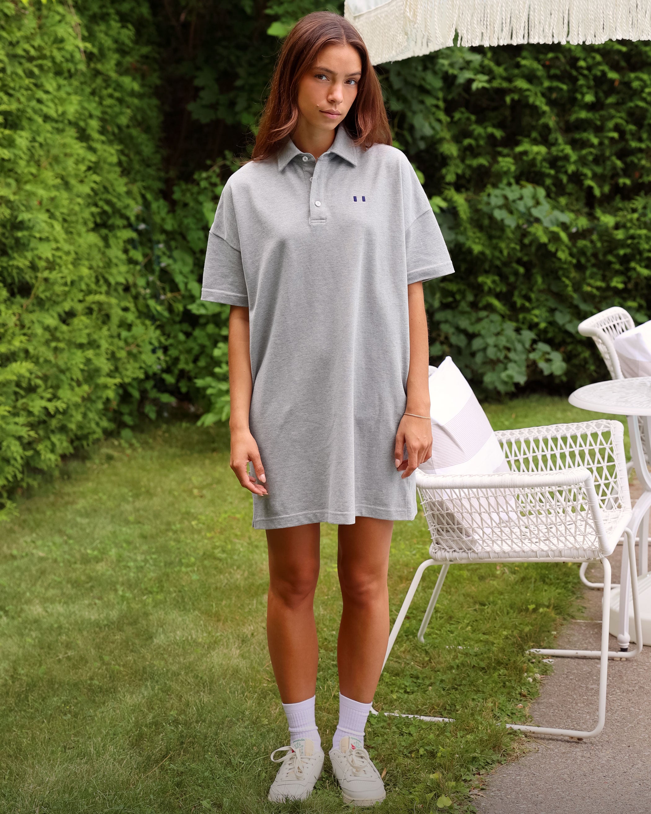 Flag Polo Dress Heather Grey Made in Canada Province of Canada