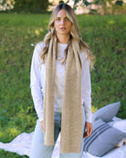 Made in Canada 100% Cotton Cotton Knit Scarf Heather Beige - Province of Canada