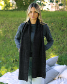 Made in Canada 100% Cotton Knit Scarf Heather Black - Province of Canada 