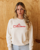 Made in Canada 100% Cotton La Canadienne Sweatshirt Natural Cream - Womens - Province of Canada