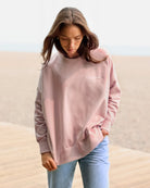 Made in Canada 100% Cotton French Terry Long Sweatshirt Tunic Dusk Pink - Province of Canada