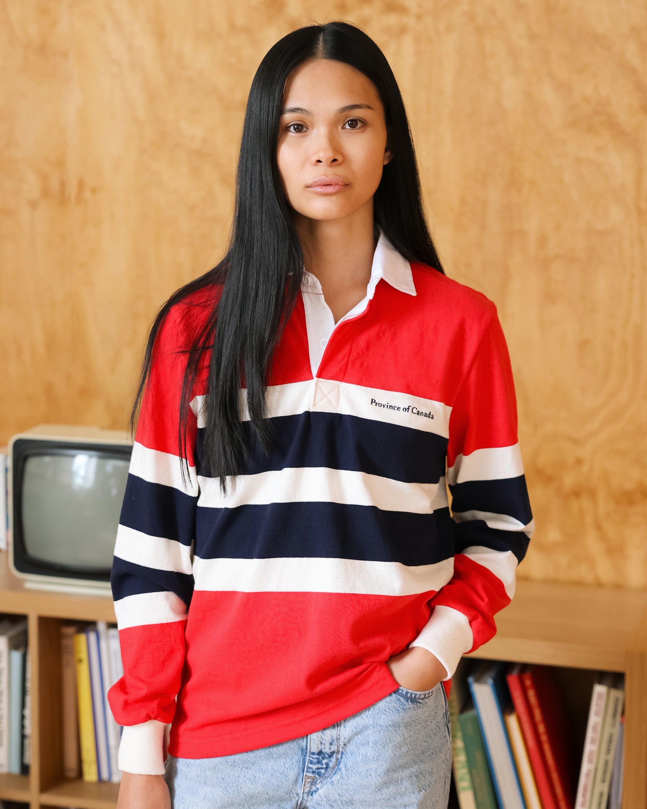 BELVET Striped Rugby Shirt 即完品 Striped Rugby Shirt – BELVET