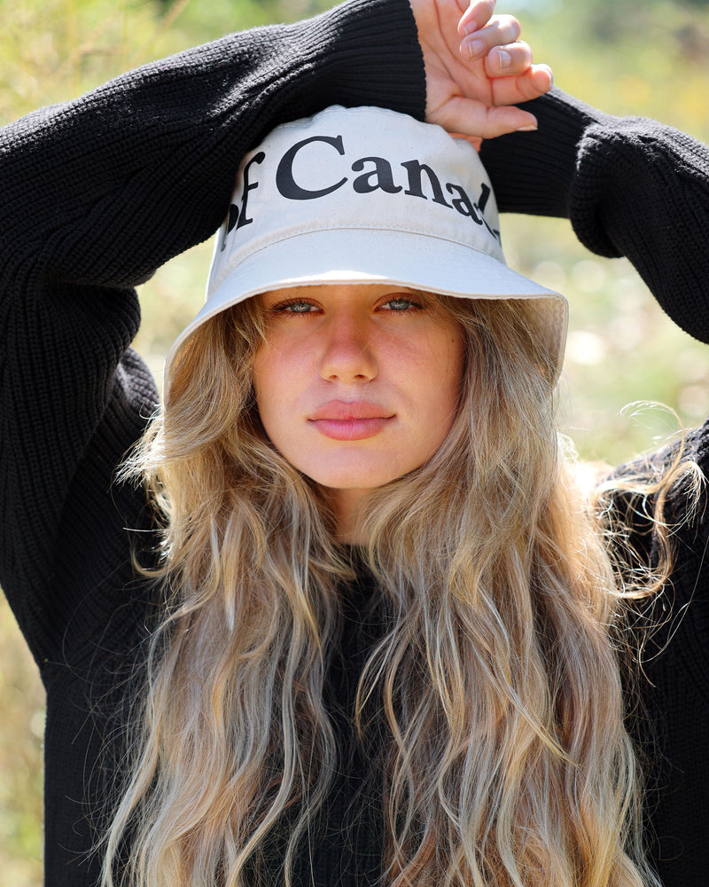 Made in Canada 100% Cotton Wordmark Bucket Hat Natural - Province of Canada