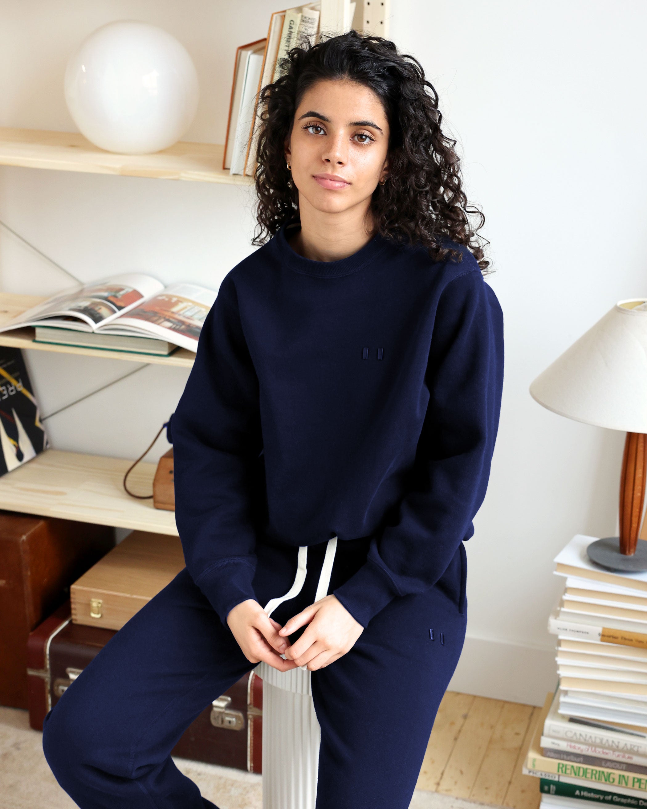 Made in Canada Flag Fleece Sweatshirt Navy - Unisex - Province of Canada