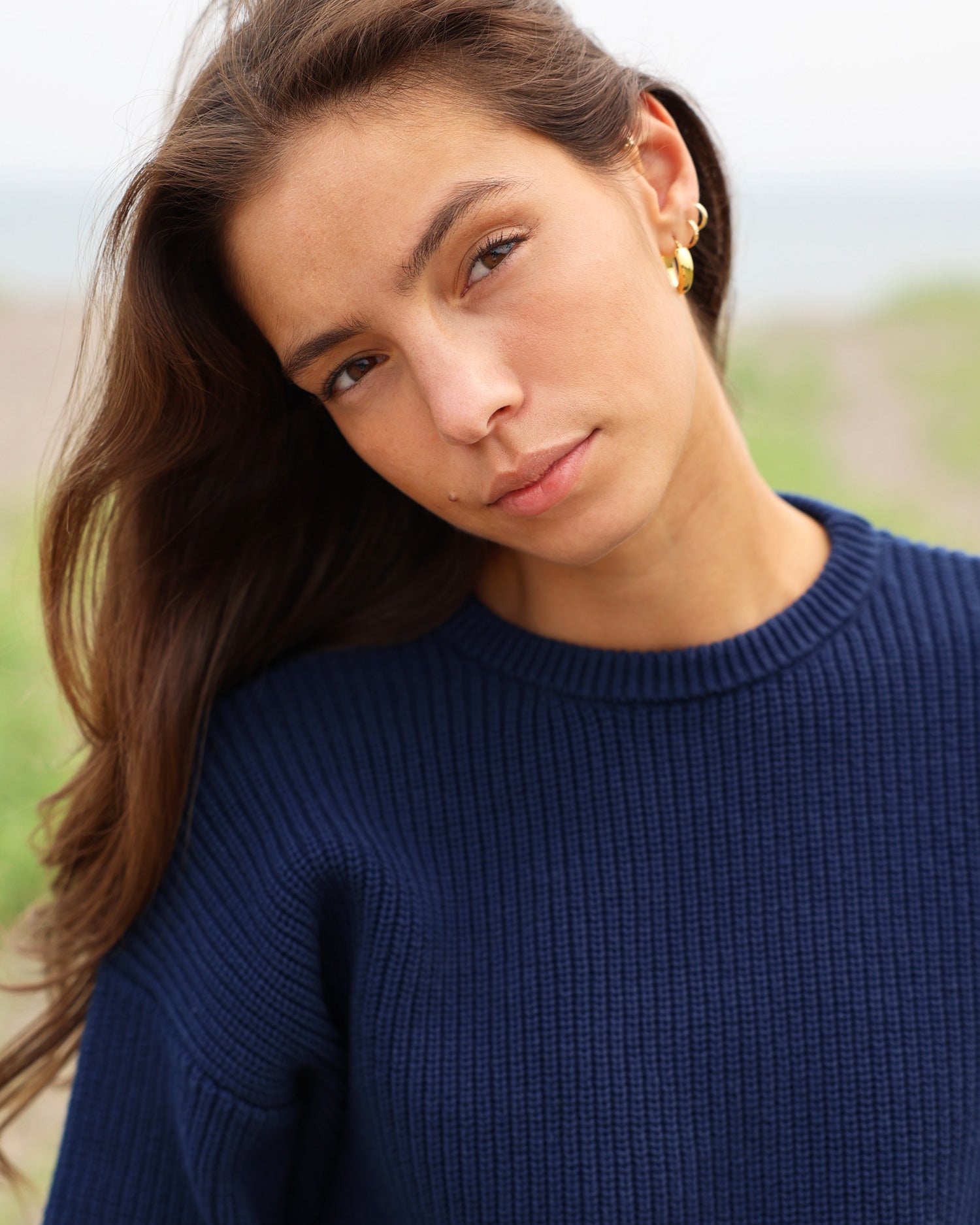 Made in Canada Cotton Knit Sweater Navy - Unisex - Province of Canada