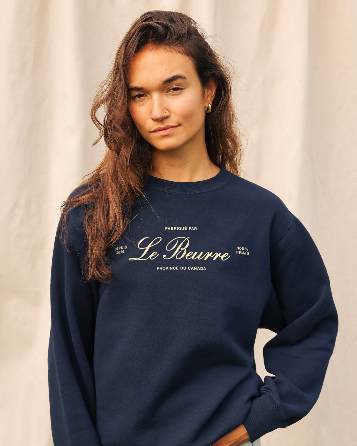 Made in Canada Le Beurre Sweatshirt Navy  - Unisex - Province of Canada