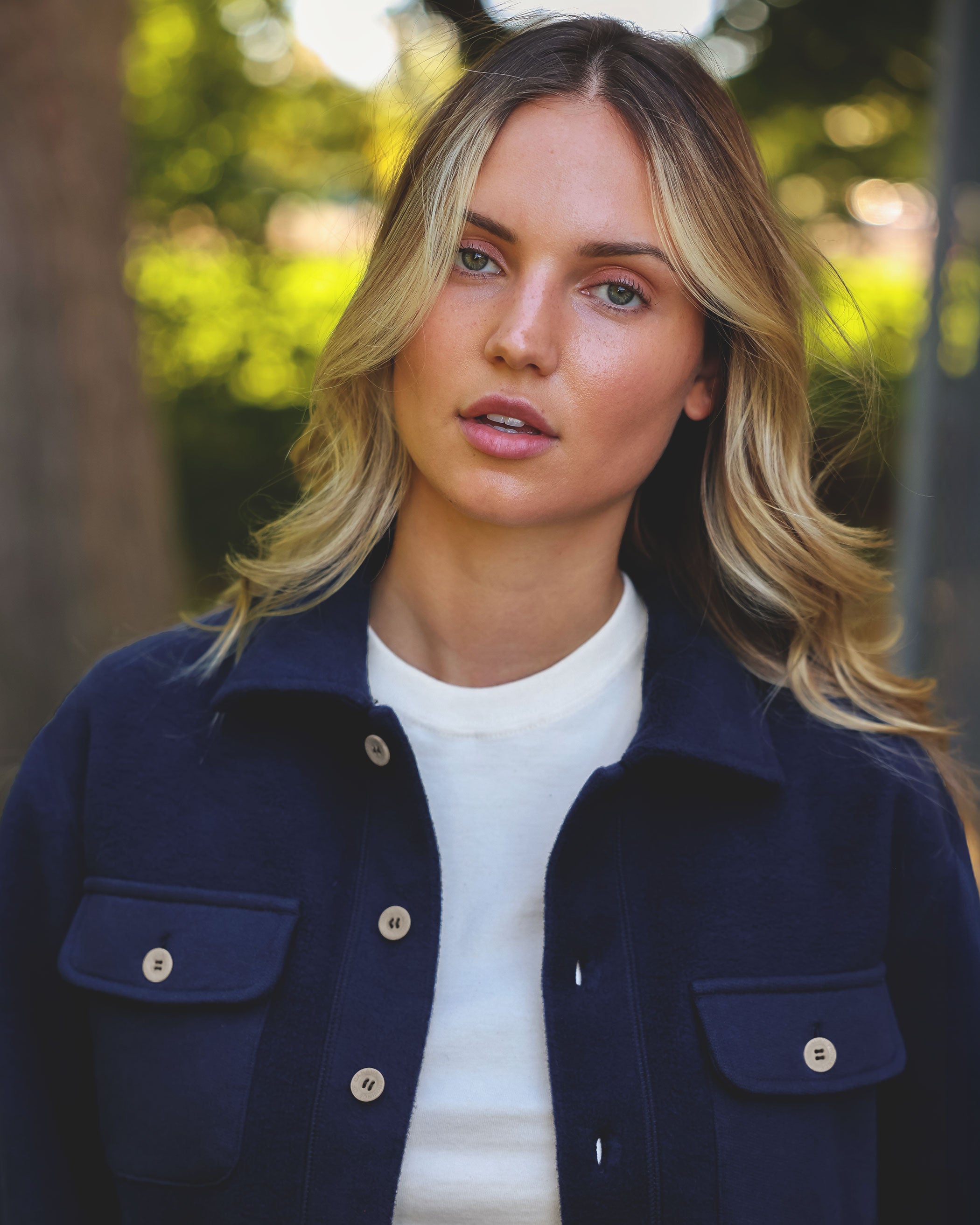 Reverse Fleece Overshirt Navy - Unisex - Made in Canada - Province