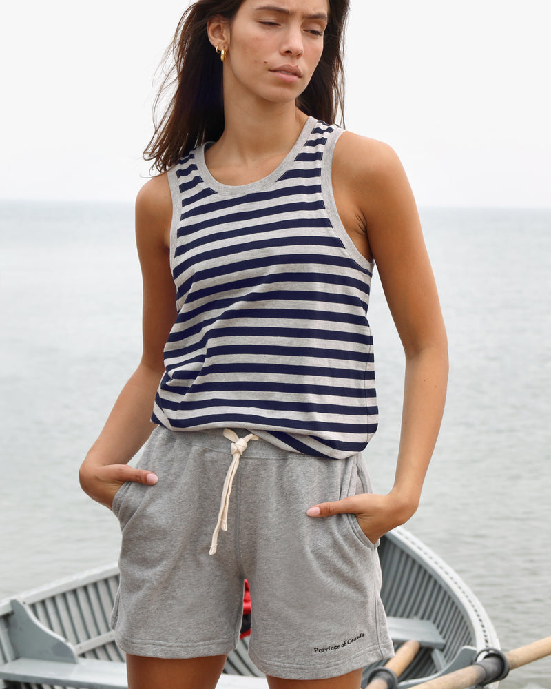 Made in Canada Tuesday Tank Top Navy Stripe Unisex - Province of Canada