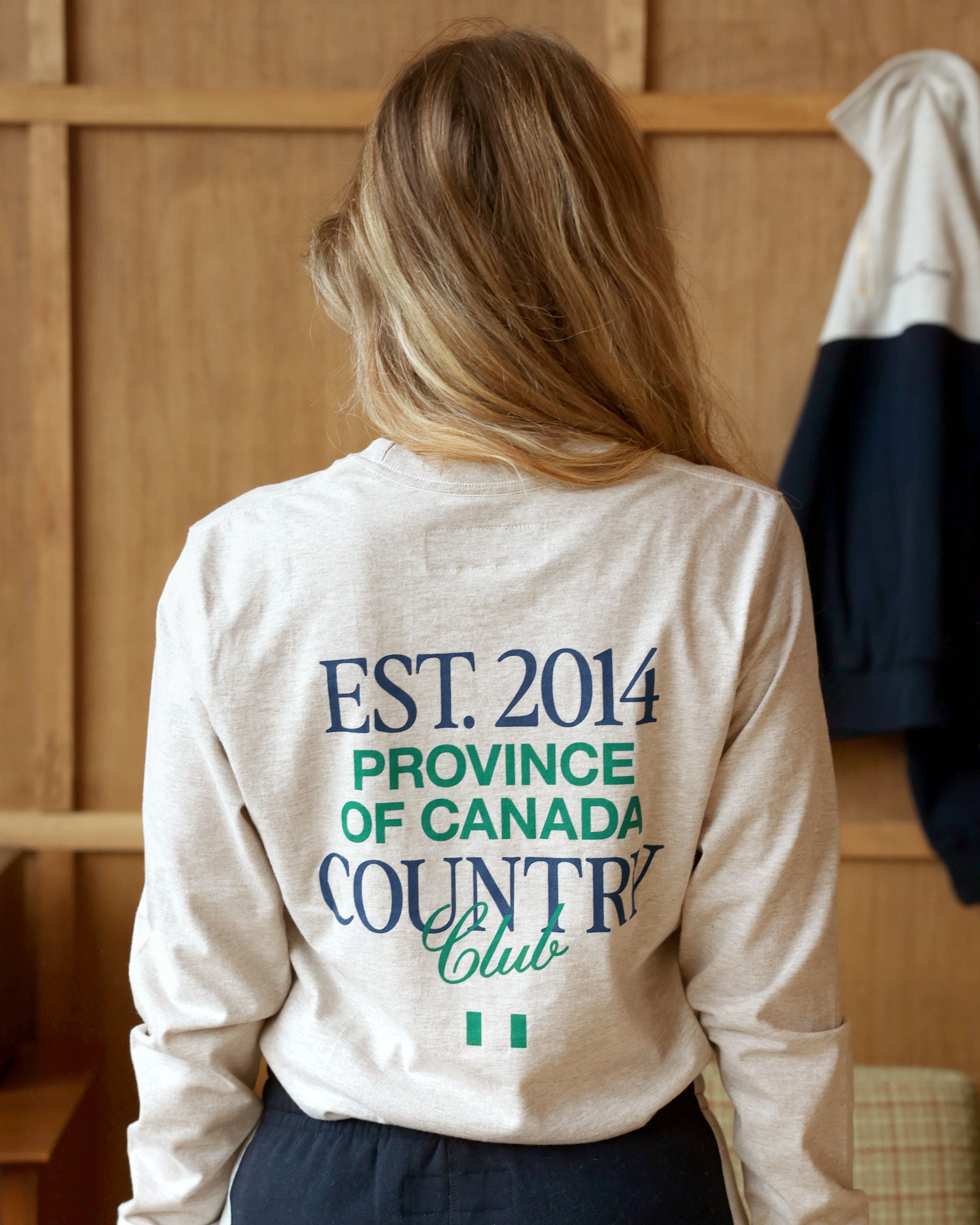 Made in Canada Country Club Long Sleeve Tee Oatmeal - Unisex - Province of Canada