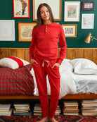 Made in Canada - Almost Pyjama Rib Pant Red - Unisex - Province of Canada