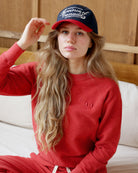 Made in Canada Script Logo Baseball Hat Navy Red - Province of Canada