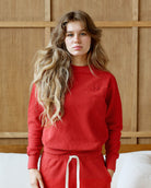 Made in Canada Reverse French Terry Sweatshirt Red - Unisex - Province of Canada