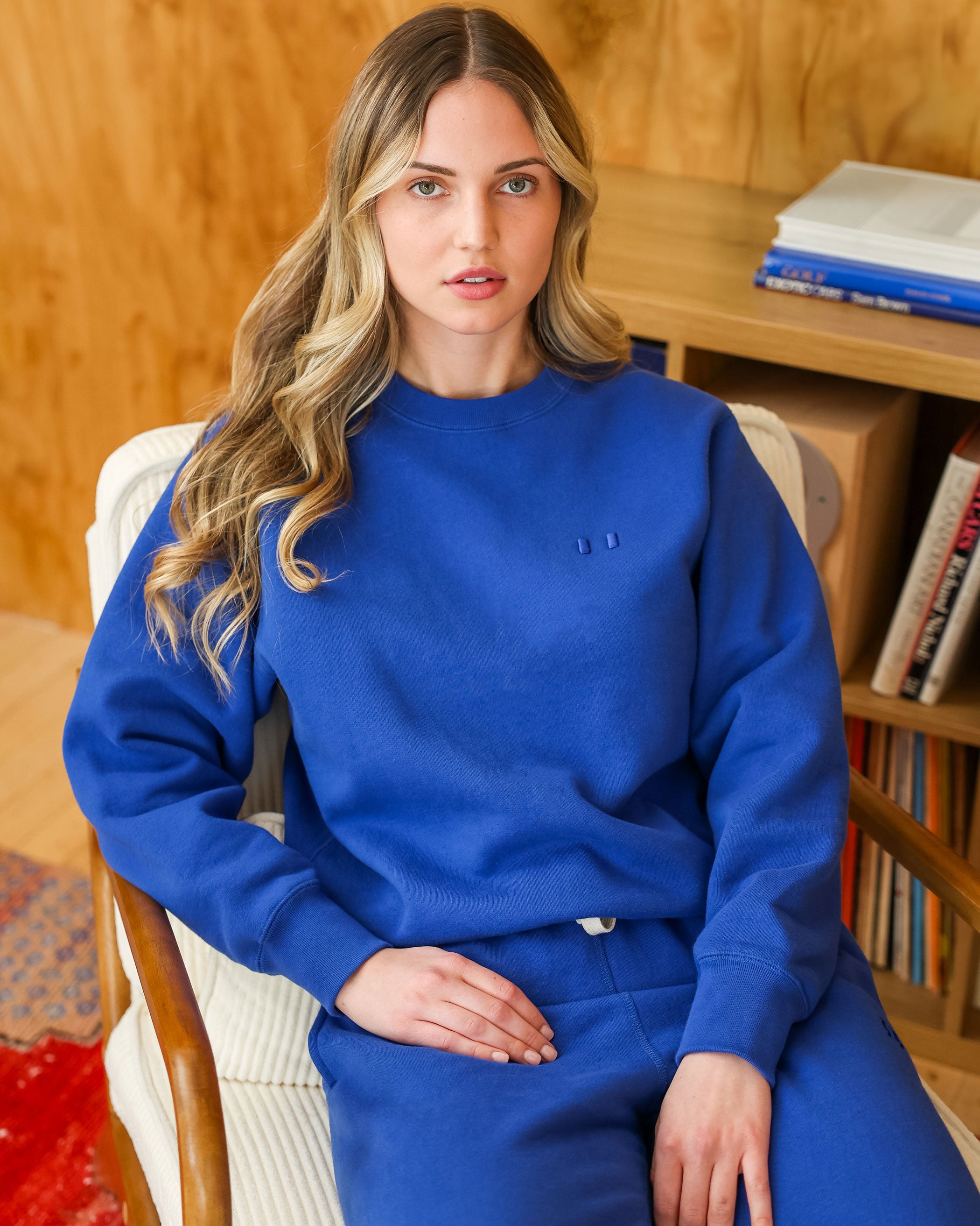 Made in Canada Flag Fleece Sweatshirt Royal Blue - Unisex - Province of Canada