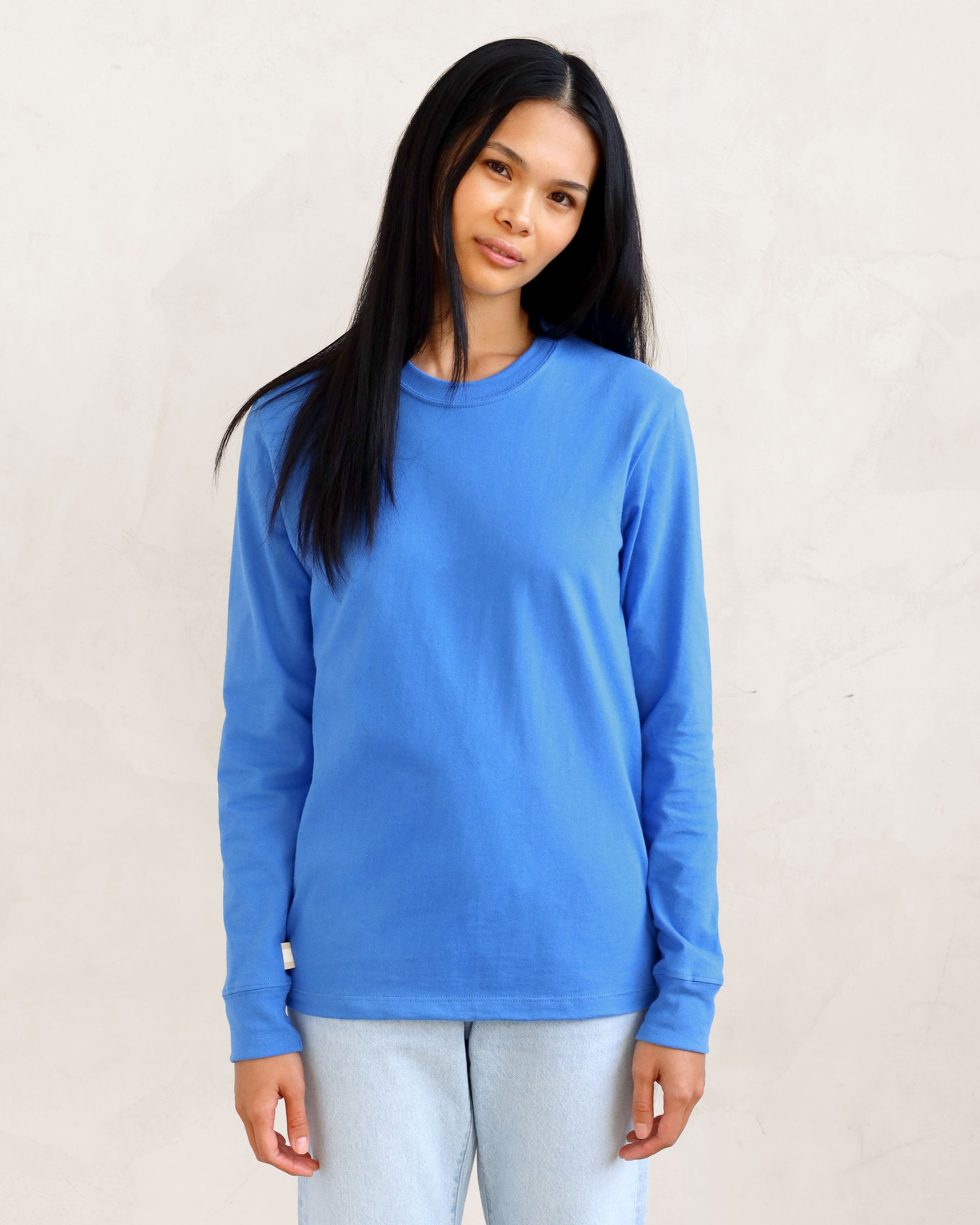 Made in Canada Organic Cotton Monday Long Sleeve Tee Super Blue - Province of Canada