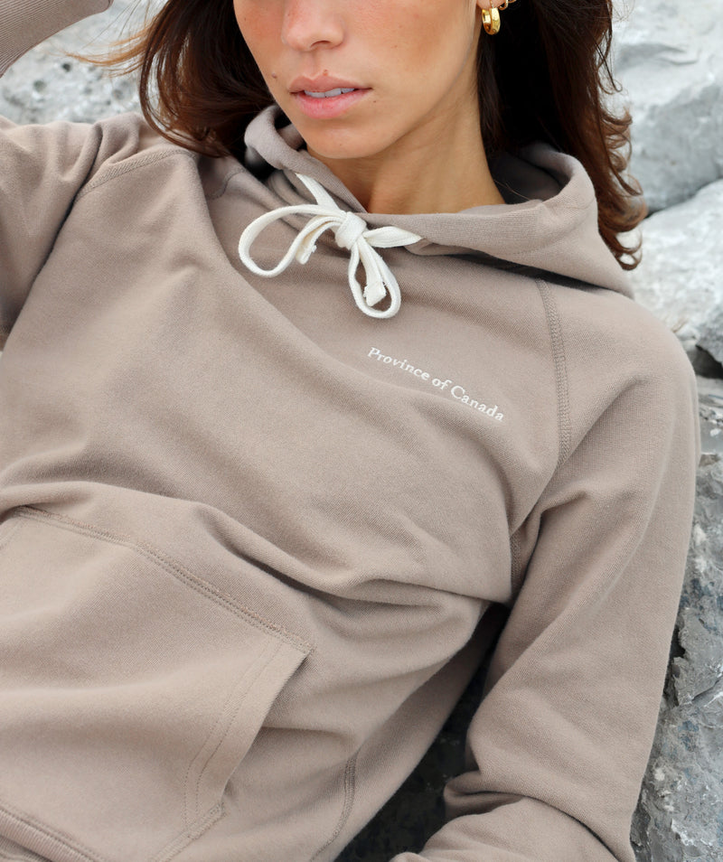Made in Canada French Terry Hoodie Truffle - Unisex - Province of Canada