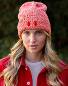 Made in Canada 100% Cotton Flag Cotton Knit Toque Heather Red - Province of Canada
