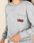 UNO Pocket Long Sleeve Tee Heather Grey Unisex - Made in Canada - Province of Canada