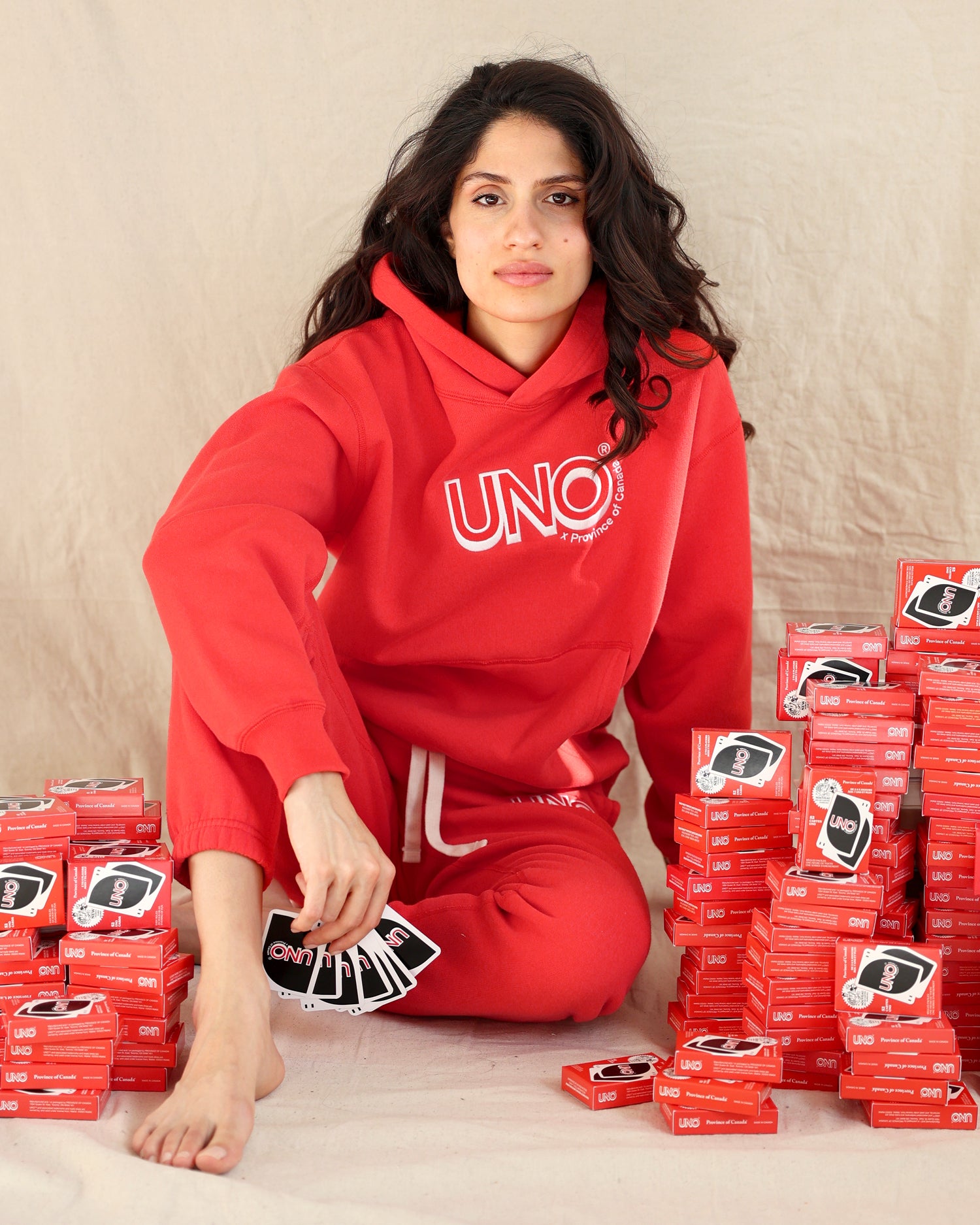 Uno Fleece Hoodie Tart Red - Made in Canada - Province of Canada