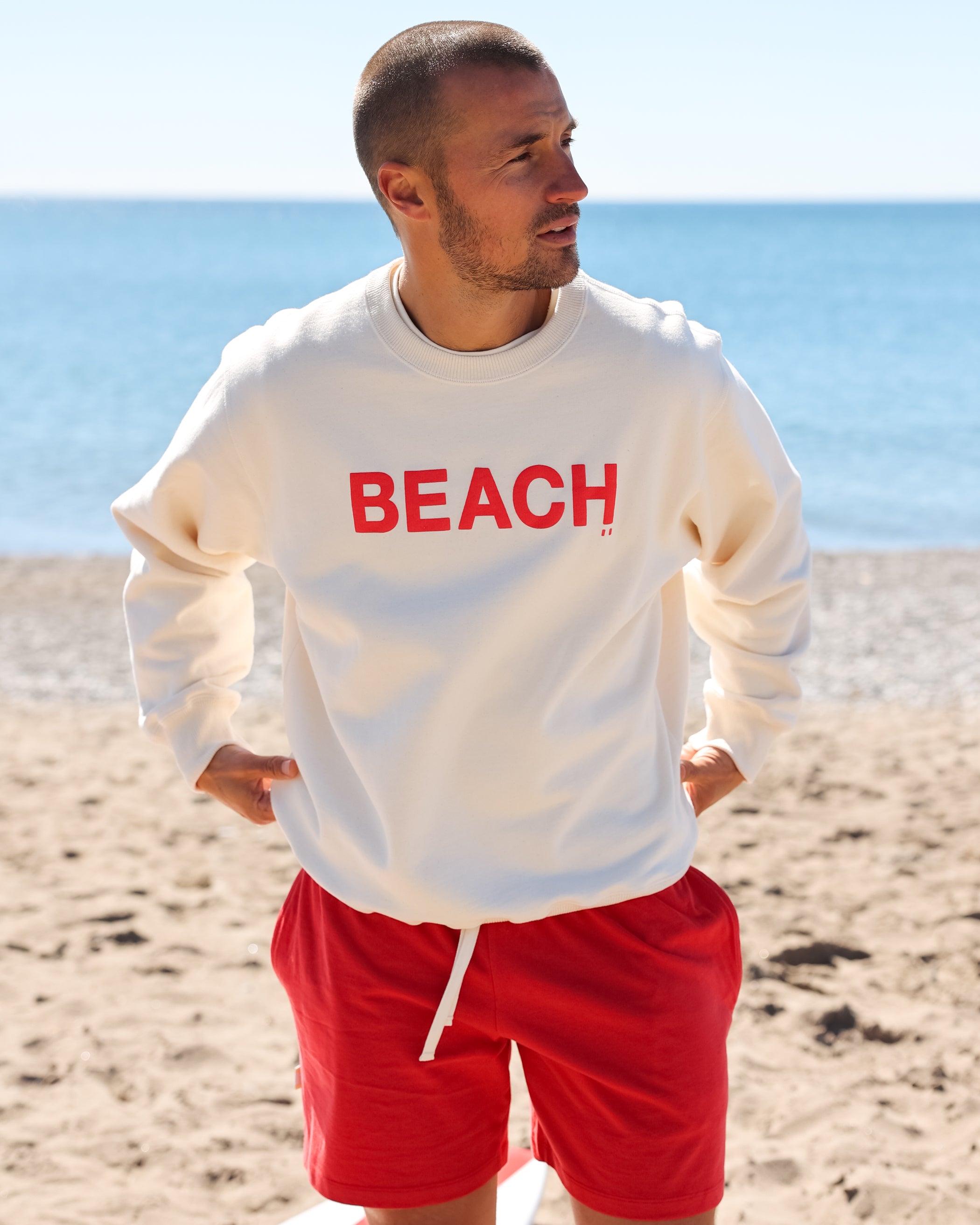 Made in Canada Fleece Beach Sweatshirt Cream - Unisex - Province of Canada 