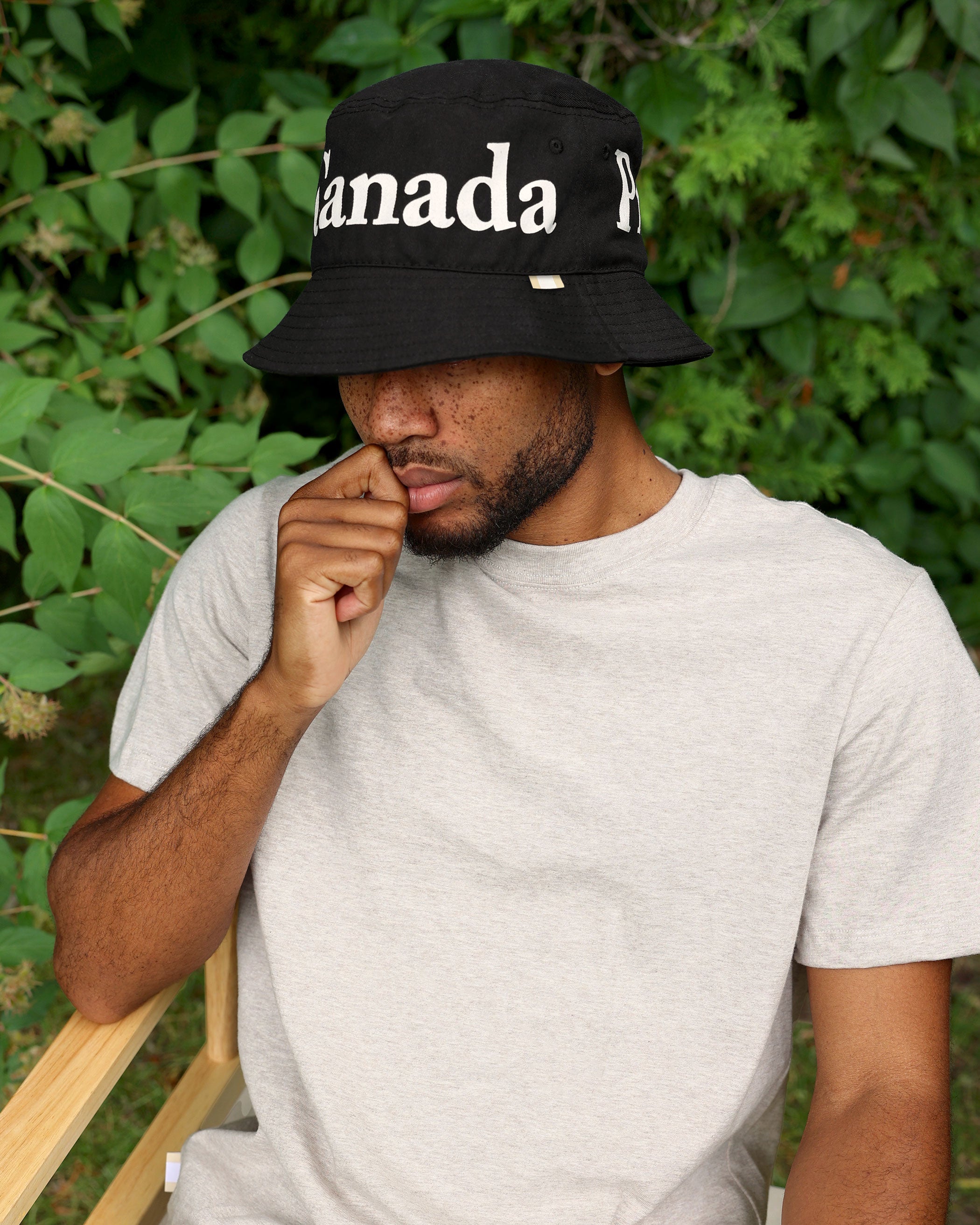 Wordmark Bucket Hat Black Province of Canada