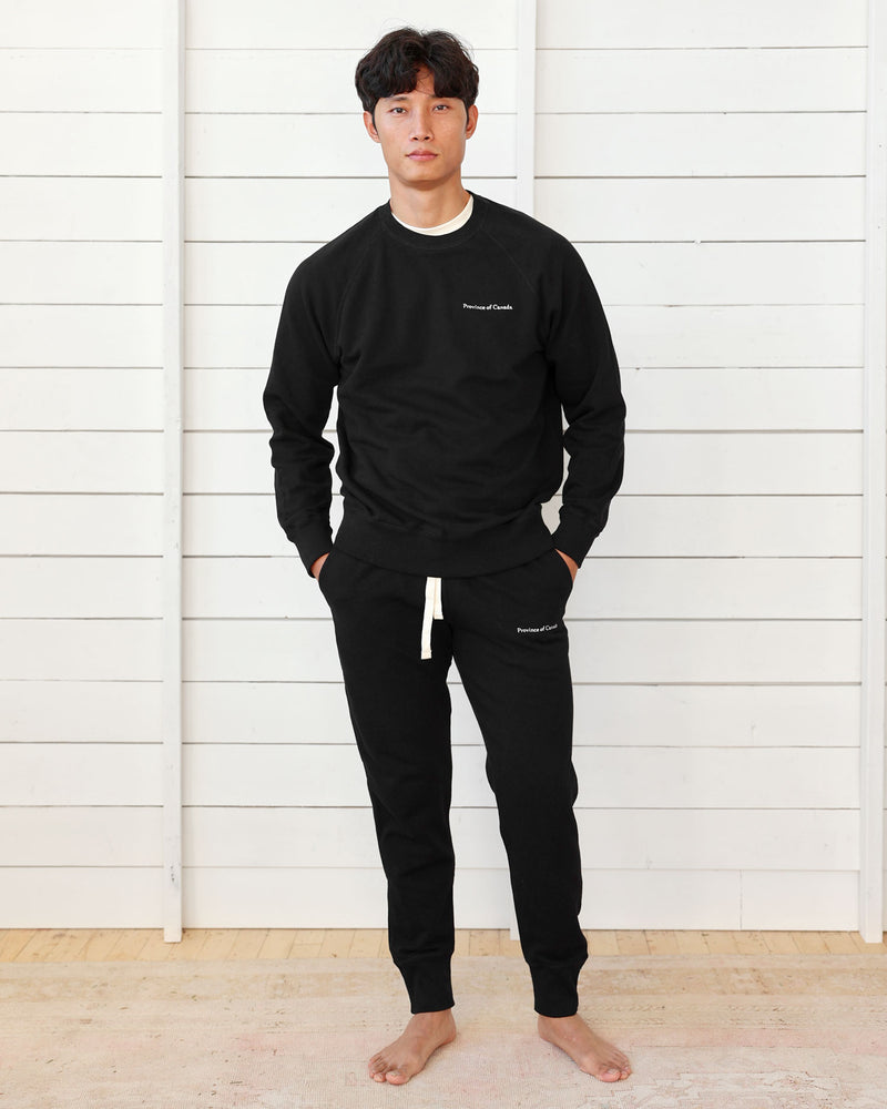 French Terry Sweatpant Black - Unisex - Province of Canada