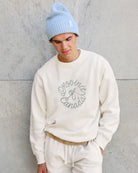 Made in Canada Embroidered Crest Fleece Sweatshirt Cream Unisex - Province of Canada