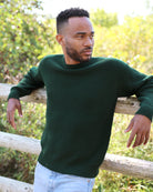 Made in Canada 100% Cotton Knit Sweater Evergreen Forest Green - Unisex - Province of Canada