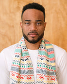 Made in Canada 100% Cotton Fair Isle Cotton Knit Scarf - Province of Canada