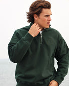 Province of Canada - Half Zip Fleece Sweatshirt Forest Unisex - Made in Canada