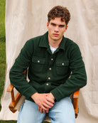Made in Canada 100% Cotton Reverse Fleece Overshirt Light-Jacket Forest - Unisex - Province of Canada