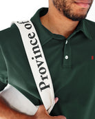 Made in Canada Flag Polo Shirt Evergreen Unisex - Province of Canada