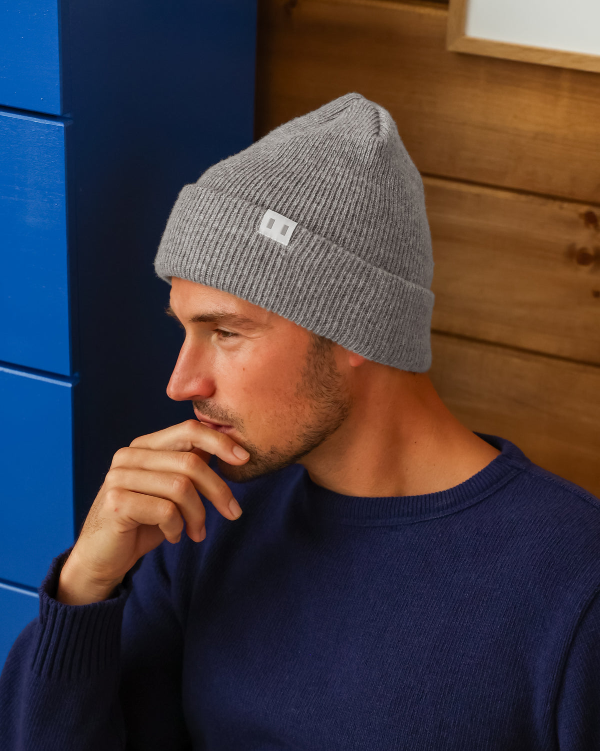 Made in Canada - Cashmere Wool Rib Toque Light Grey - Province of Canada 