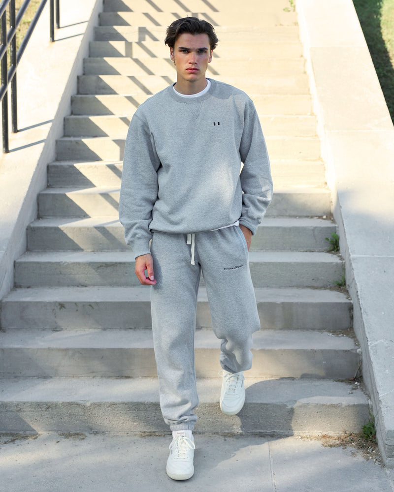 Old School Classic Made in Canada Fleece Heather Grey Lounge Sweatpants Unisex - Province of Canada
