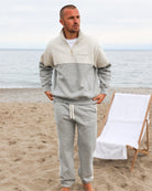 Made in Canada Club Fleece Stripe Sweatpants Heather Grey - Unisex - Province of Canada