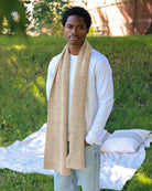 Made in Canada 100% Cotton Cotton Knit Scarf Heather Beige - Province of Canada