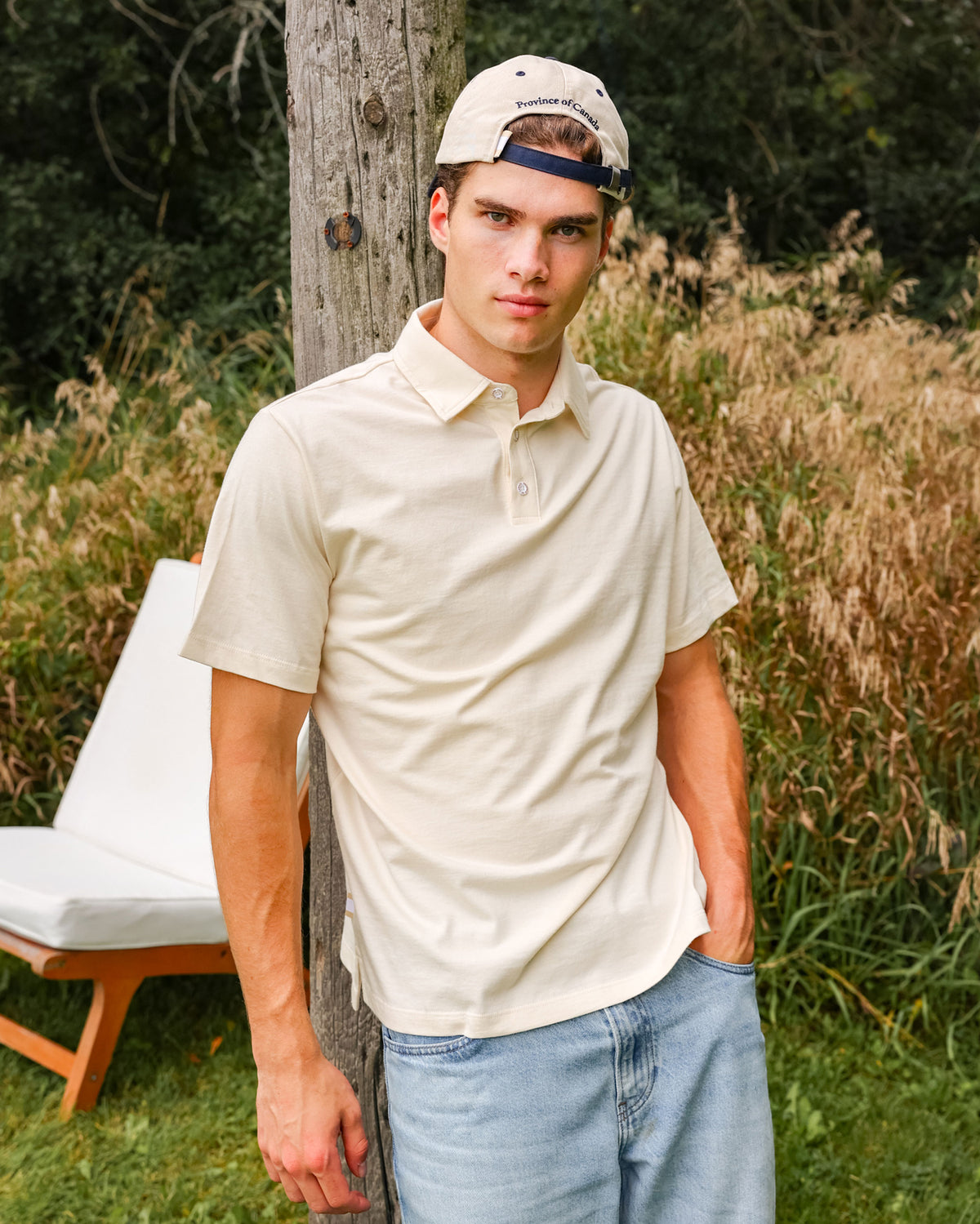 Made in Canada Sunday Polo Shirt Natural - Province of Canada