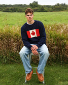 Made in Canada Cotton Canada Flag Cotton Knit Sweater - Unisex - Province of Canada 