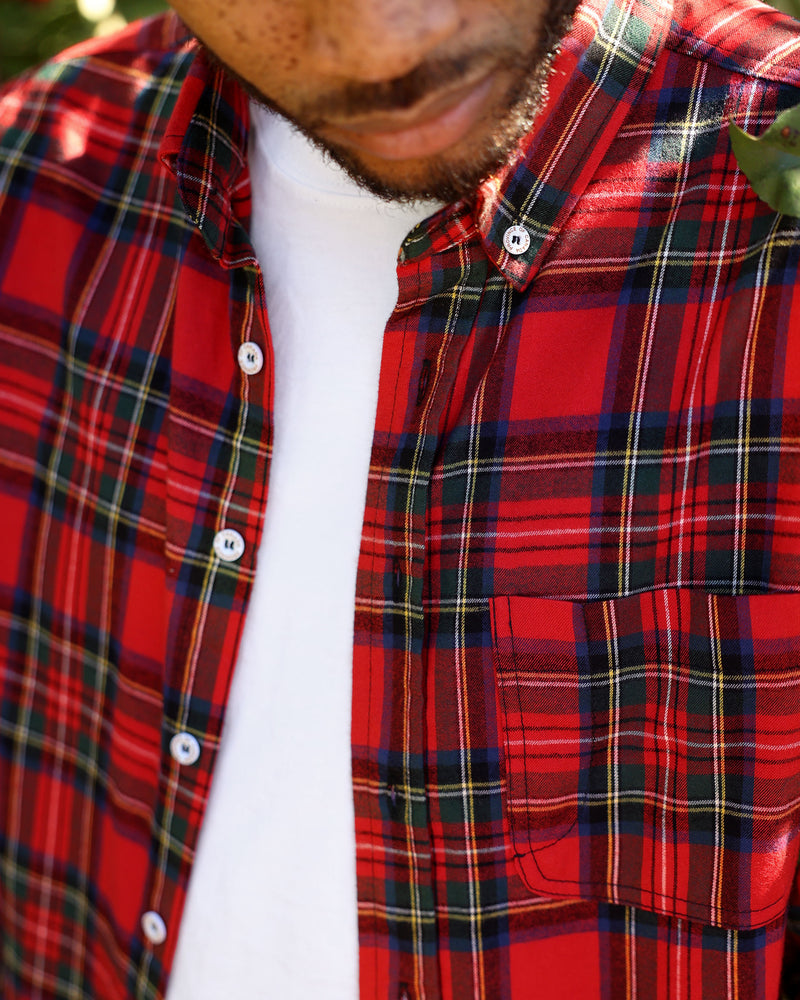 Made in Canada Plaid Flannel Shirt Red - Unisex - Province of Canada