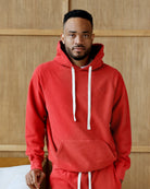 Made in Canada Cotton Reverse French Terry Hoodie Red - Unisex - Province of Canada