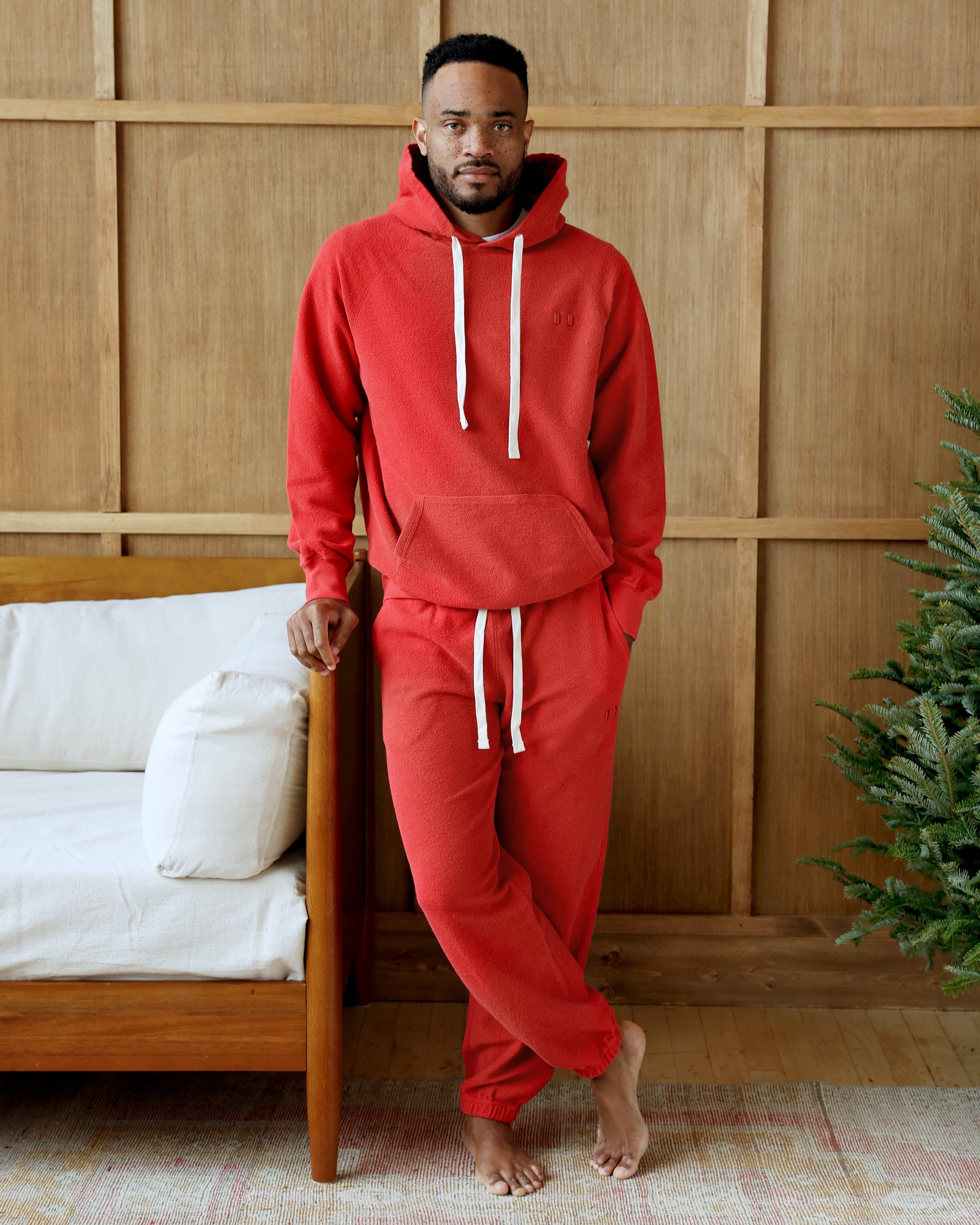 Made in Canada Reverse Relaxed French Terry Sweatpant Red - Unisex - Province of Canada