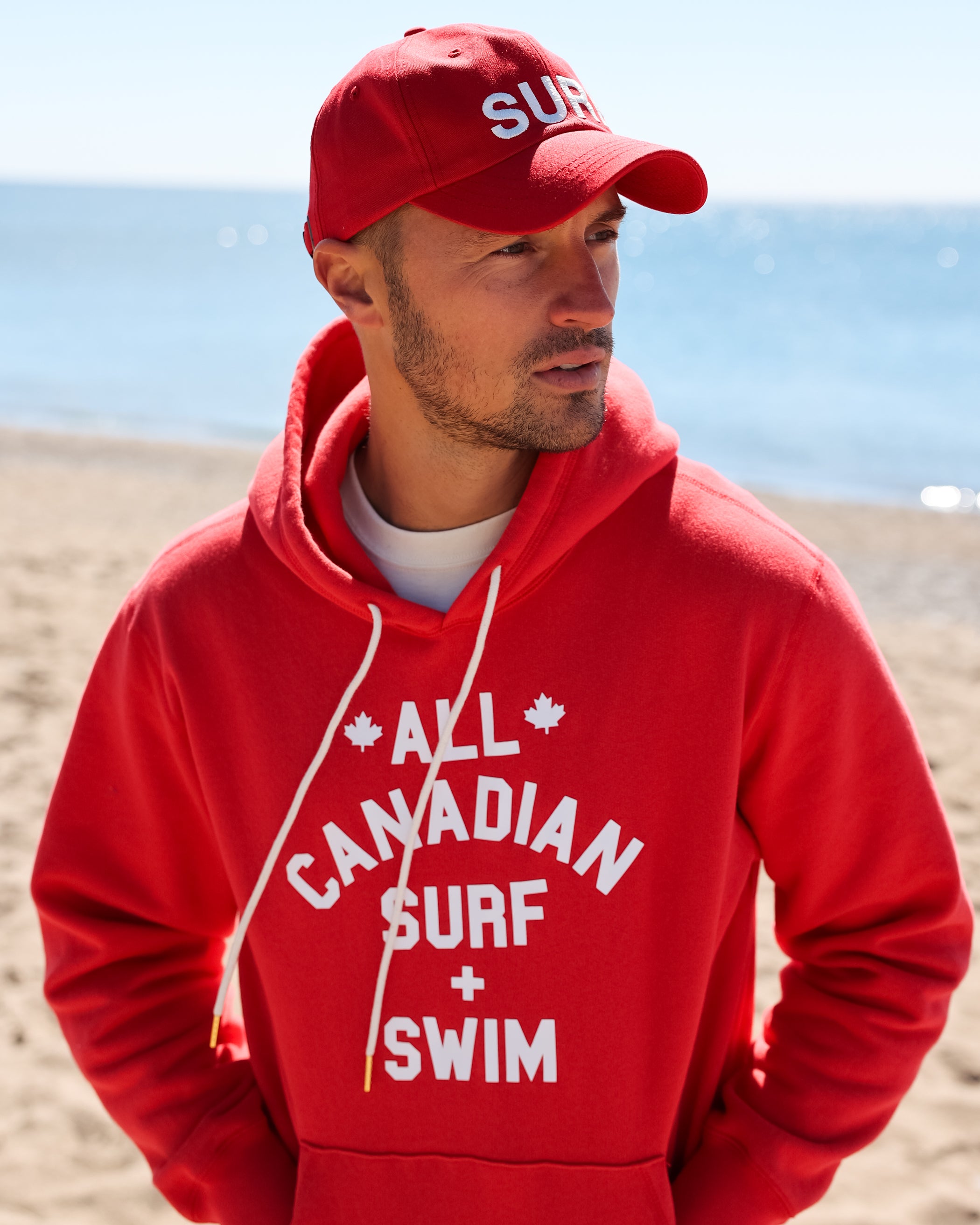 Made in Canada Red Surf Baseball Hat - Province of Canada 
