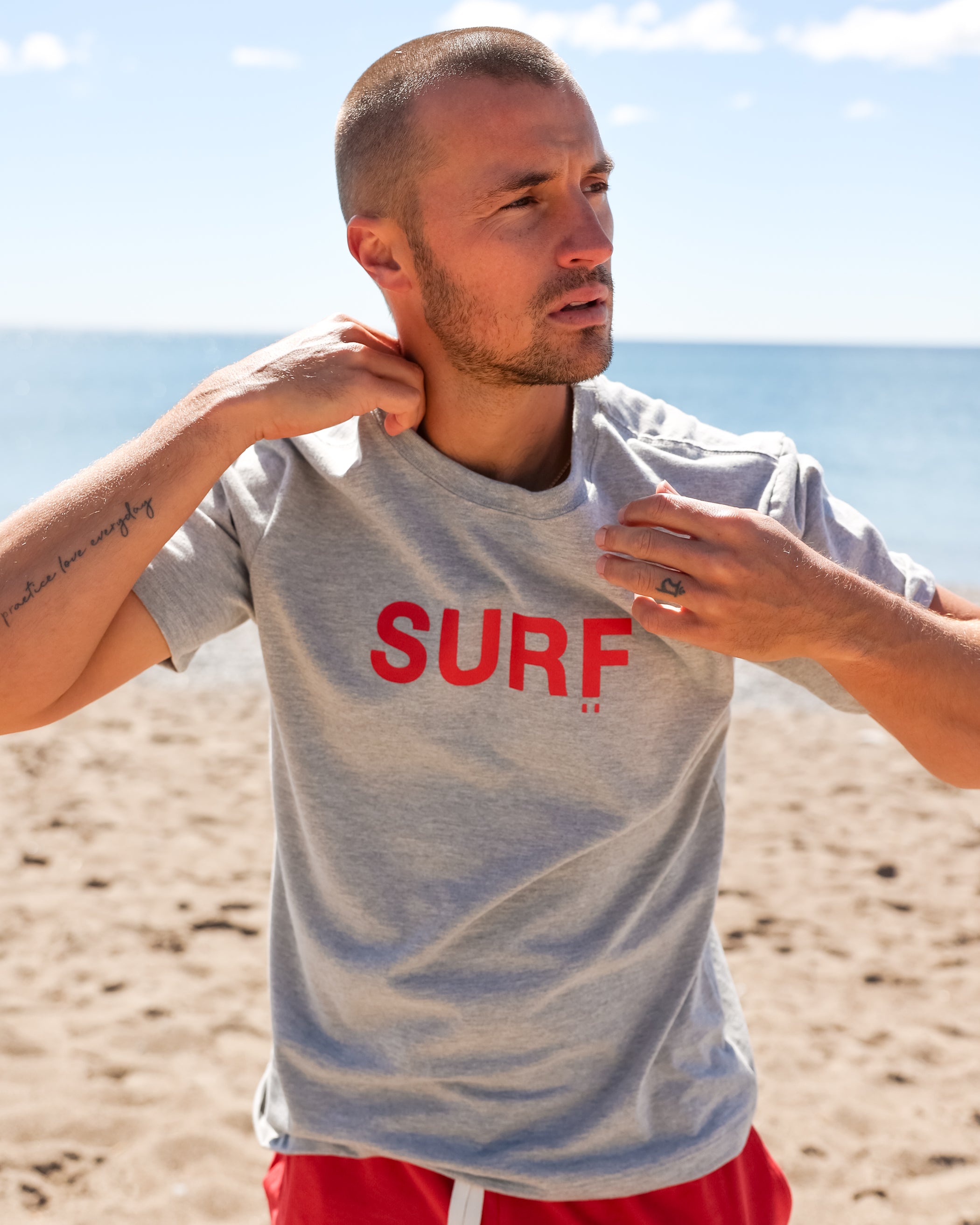 Surf Tee Heather Grey - Unisex - Province of Canada - Made in Canada